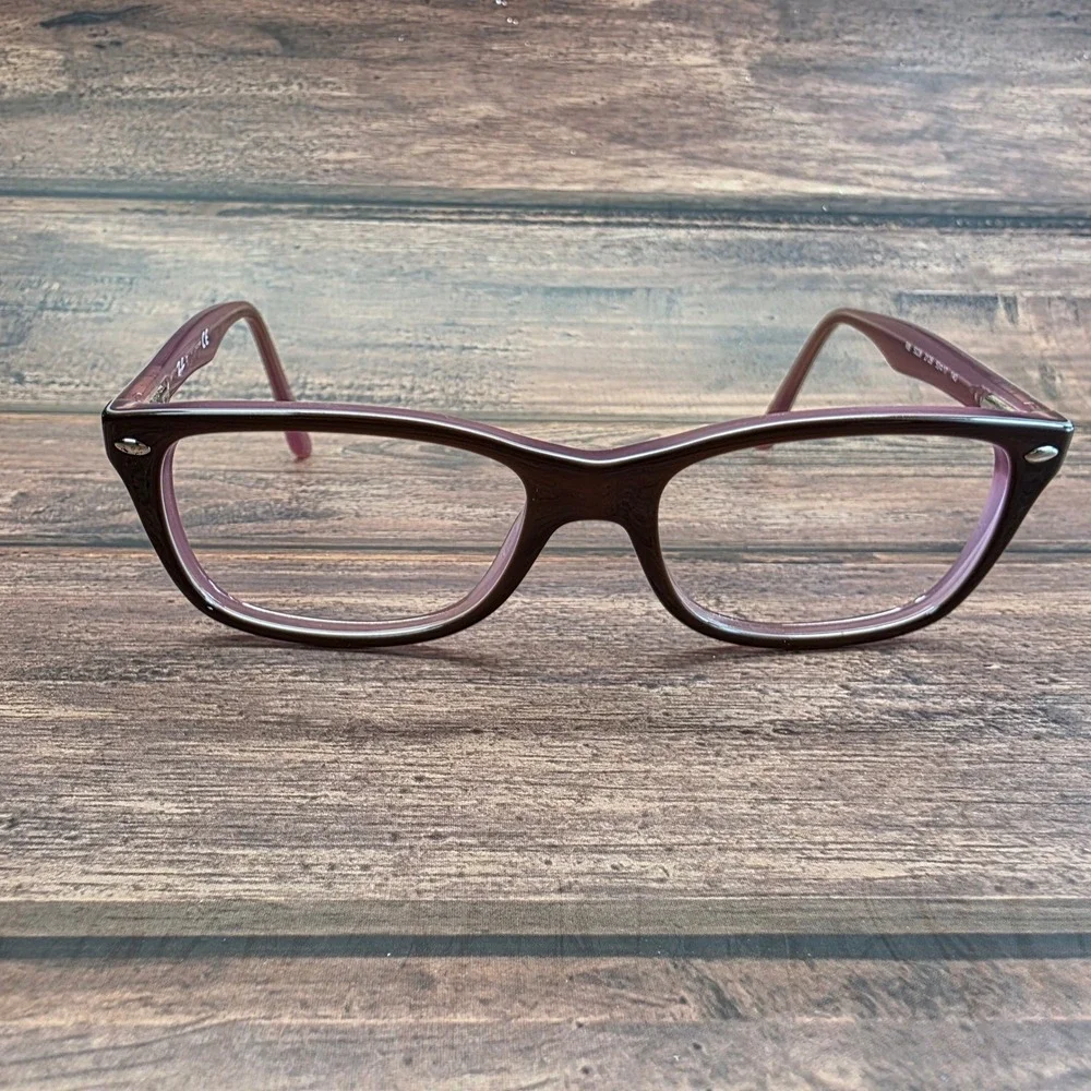 Ray-Ban RB 5228 2126 Dark Violet Rectangular Eyeglasses Frames 53-17-140
